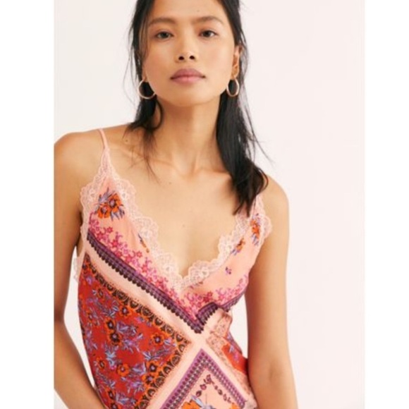 Free People Stevie Printed Maxi Slip By Intimately - Picture 2 of 11